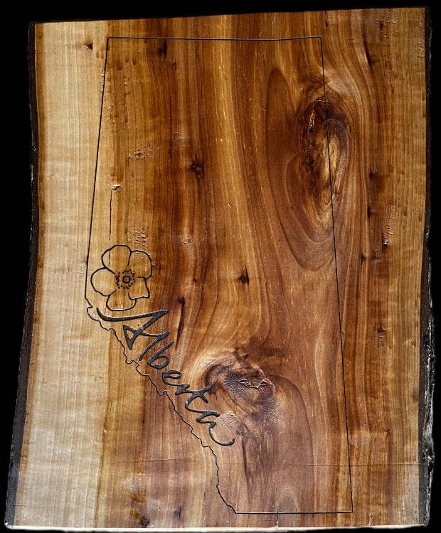Alberta Map Cutting Board