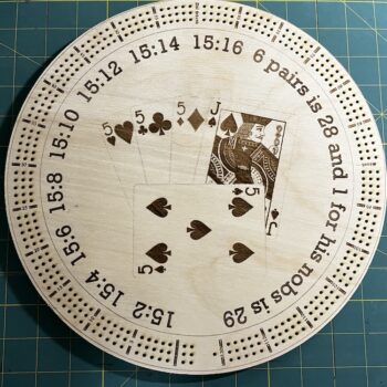 Round Cribbage Board