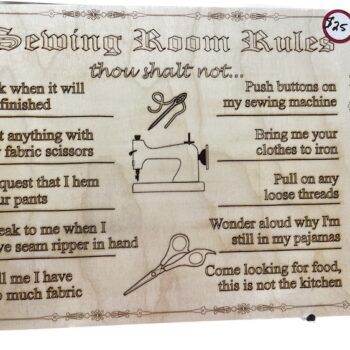 Sewing Room Rules