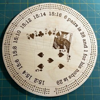 Round Cribbage Board