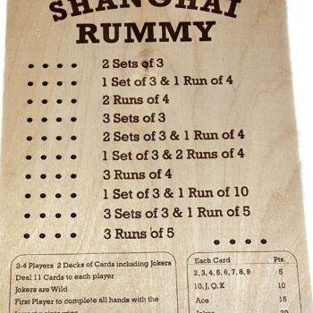 Shanghai Rummy Board