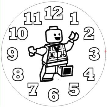 Large Number Lego Man Clock