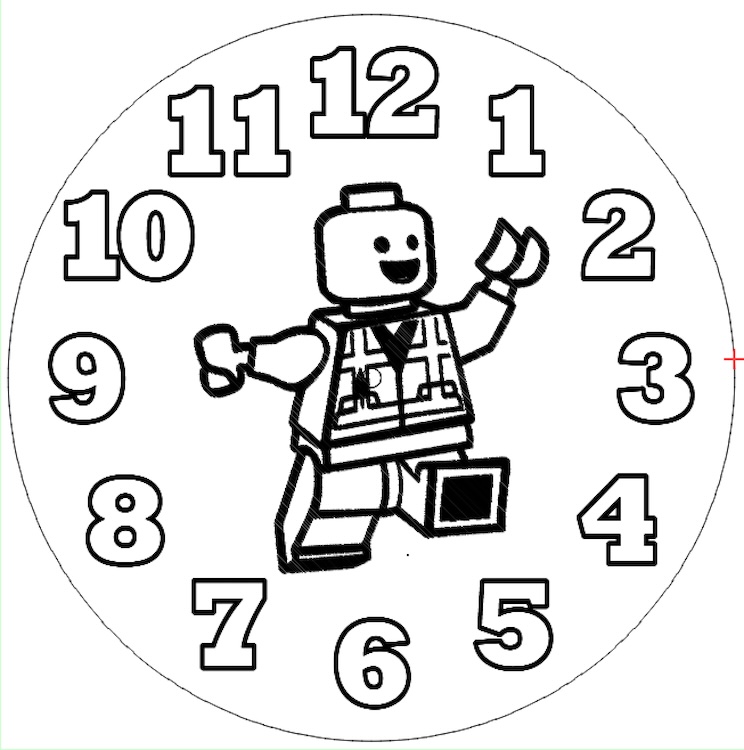 Large Number Lego Man Clock
