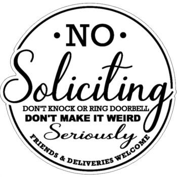 No Soliciting Design