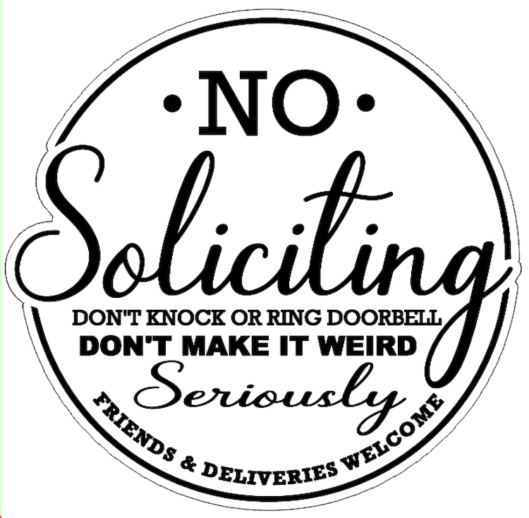 No Soliciting Design