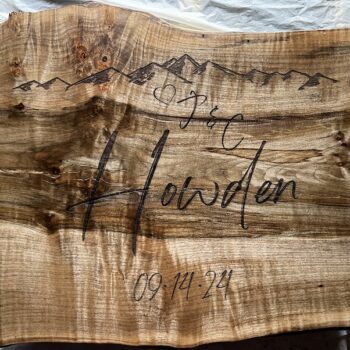 Wedding Announcement Cutting Board