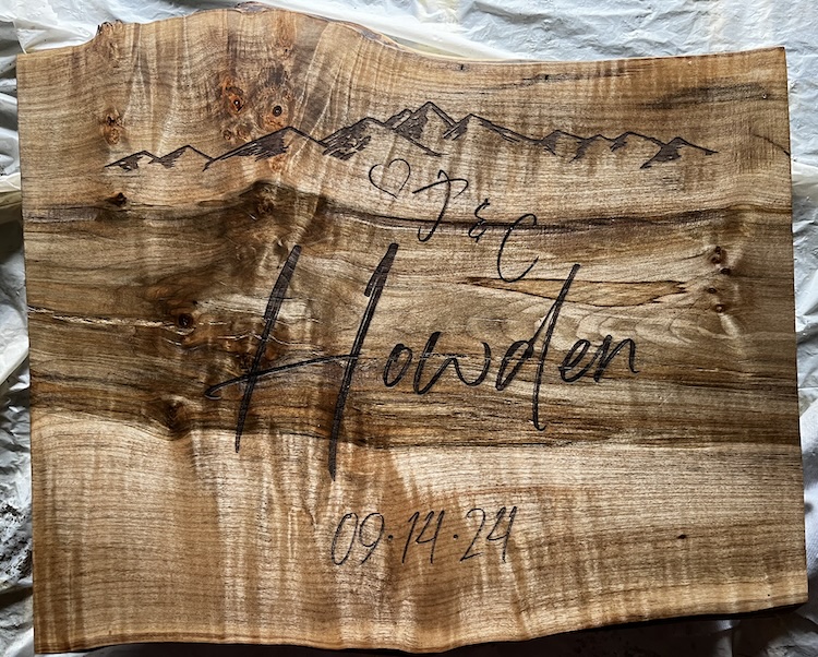 Wedding Announcement Cutting Board