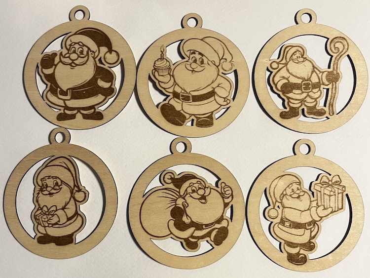 Santa Ornaments