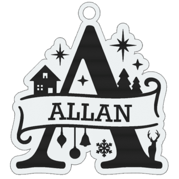 Stylized & Personalized Christmas Ornament