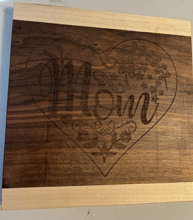 Mom Heart Cutting Board